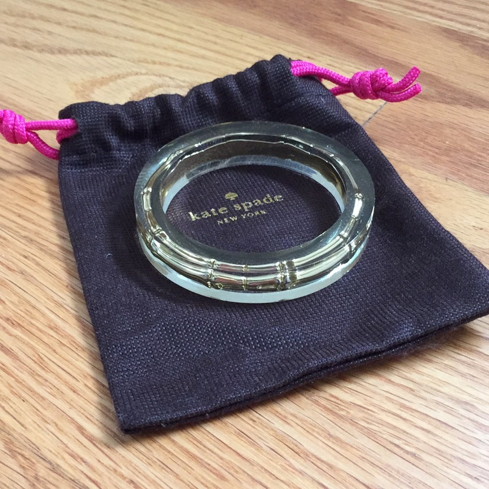 Kate Spade gold bamboo bangle bracelet